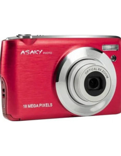 Photo Shuttle S-8 red: Compact Asky Slim digital camera